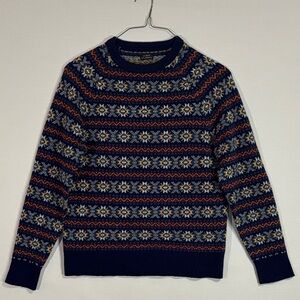 J.Crew Fair Isle Lambswool Sweater Multicolor Nordic Pattern (Size Tag Removed)